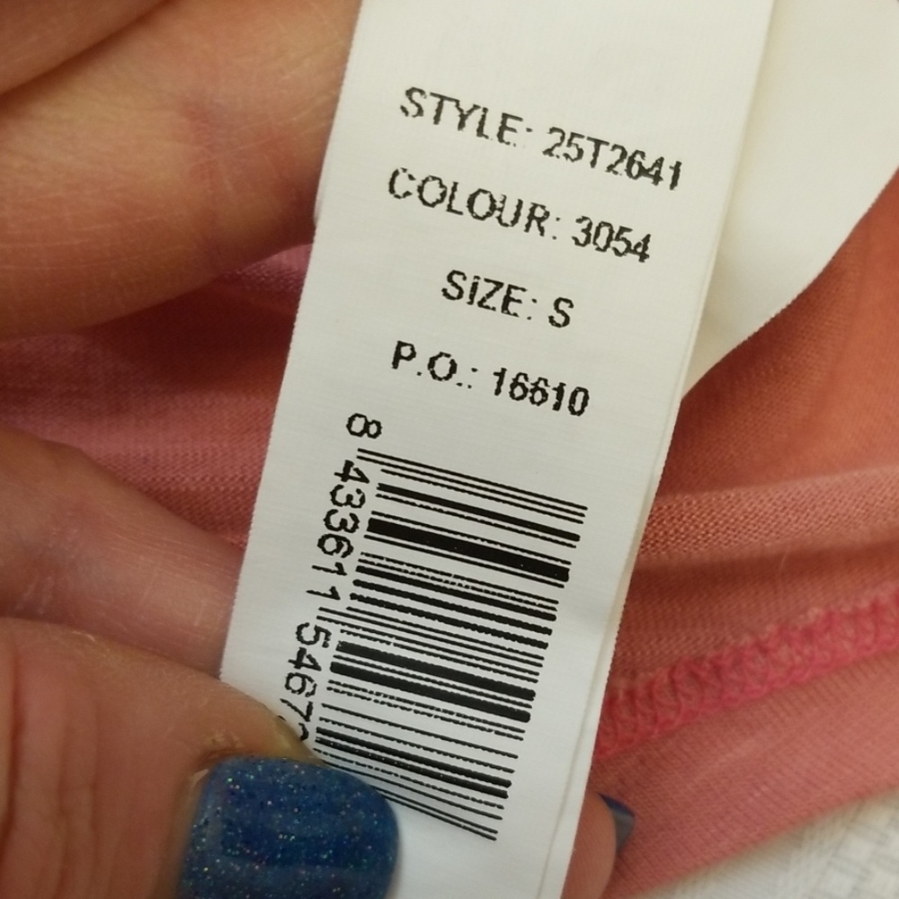 Desigual rainbow pink short sleeve tee R327:6:619 - Picture 6 of 7